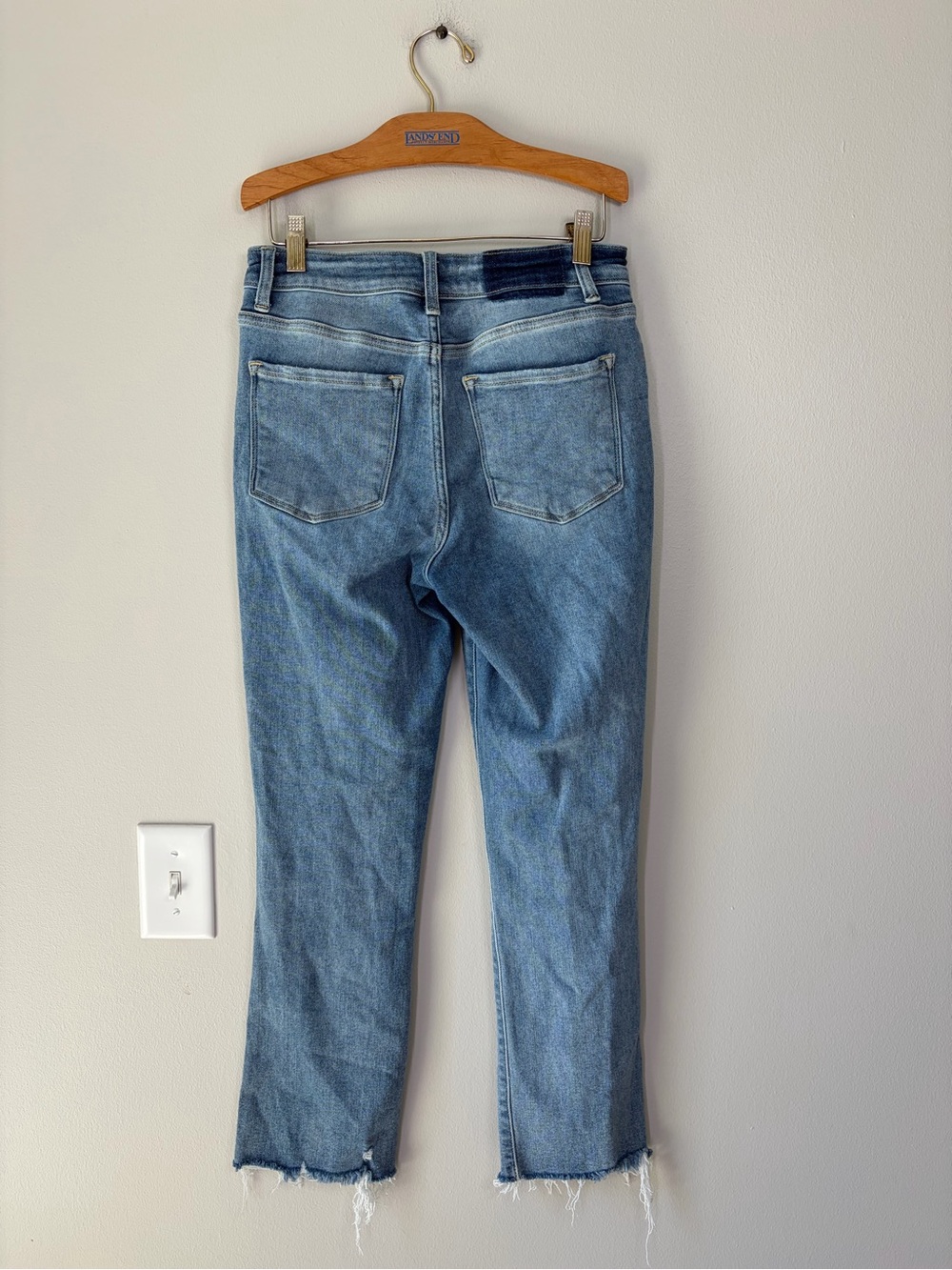 Flying Monkey High Rise Lightly Distressed Slim Crop Jeans - Picture 3 of 13